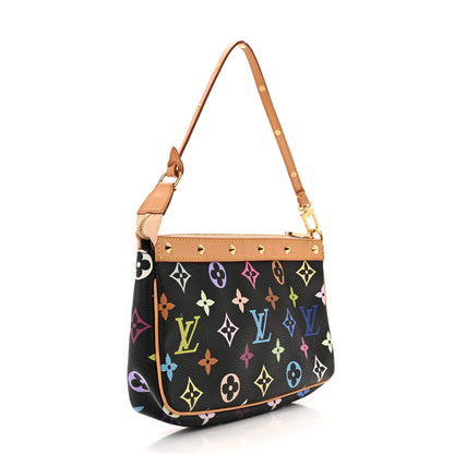 Louis Vuitton Monogram Multicolor Pochette Accessories Black 3 of 13