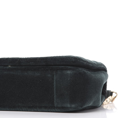 Burberry Velvet Quilted Small Lola Bag Dark Green 6 of 9