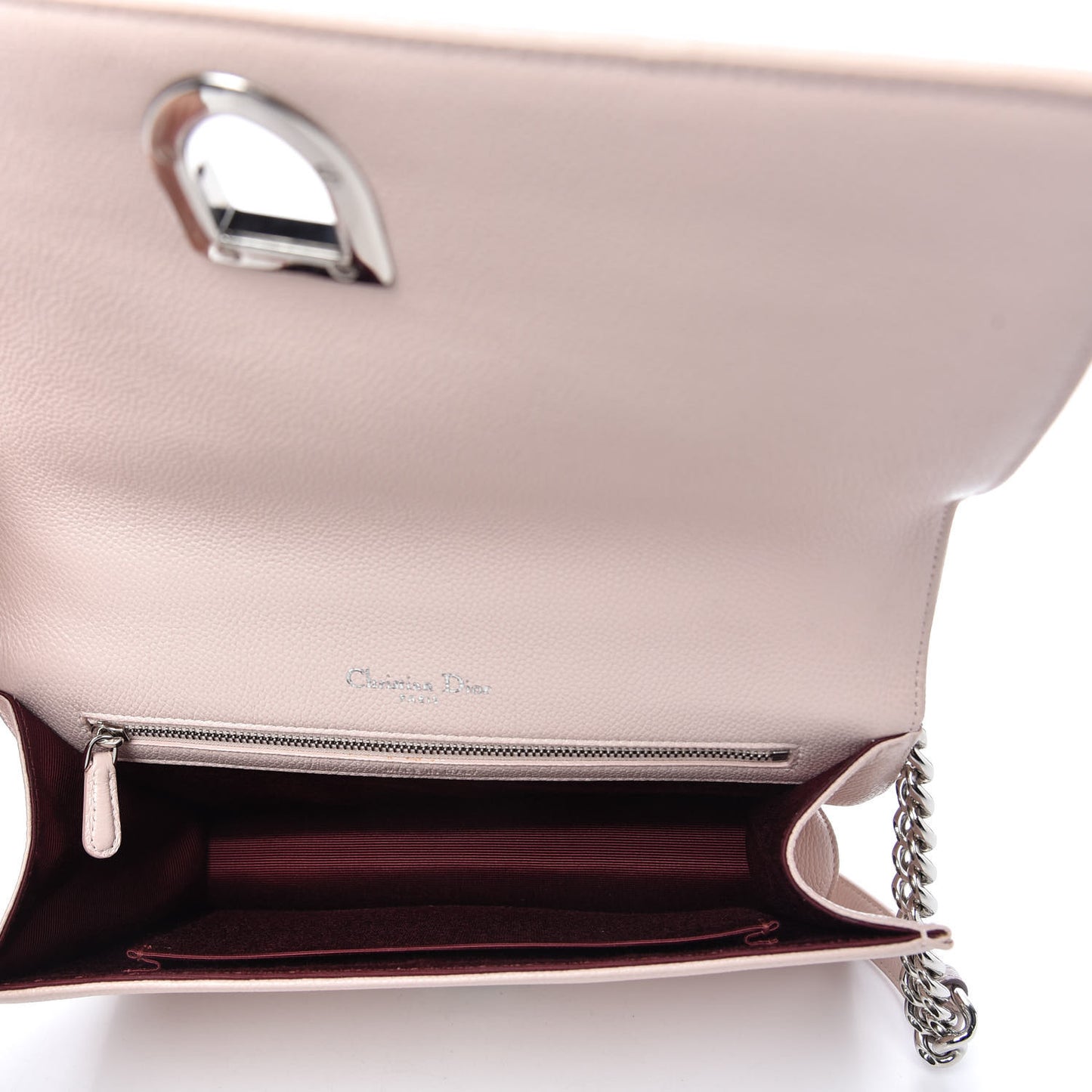 Grained Calfskin Cannage Medium Diorama Flap Bag Rose Poudre