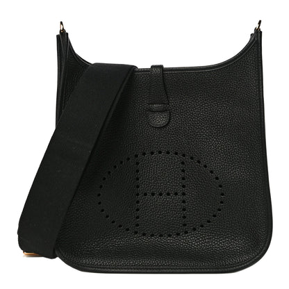 Hermes Taurillon Clemence Evelyne III PM Black 1 of 10