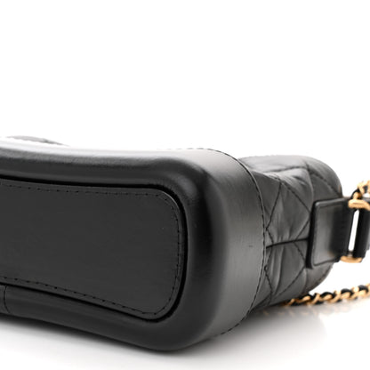 Chanel Aged Calfskin Quilted Small Gabrielle Hobo Black 10 of 10