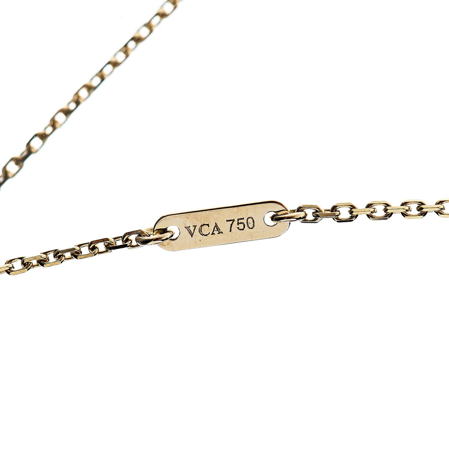 18K Yellow Gold Mother of Pearl Sweet Alhambra Butterfly Pendant Necklace