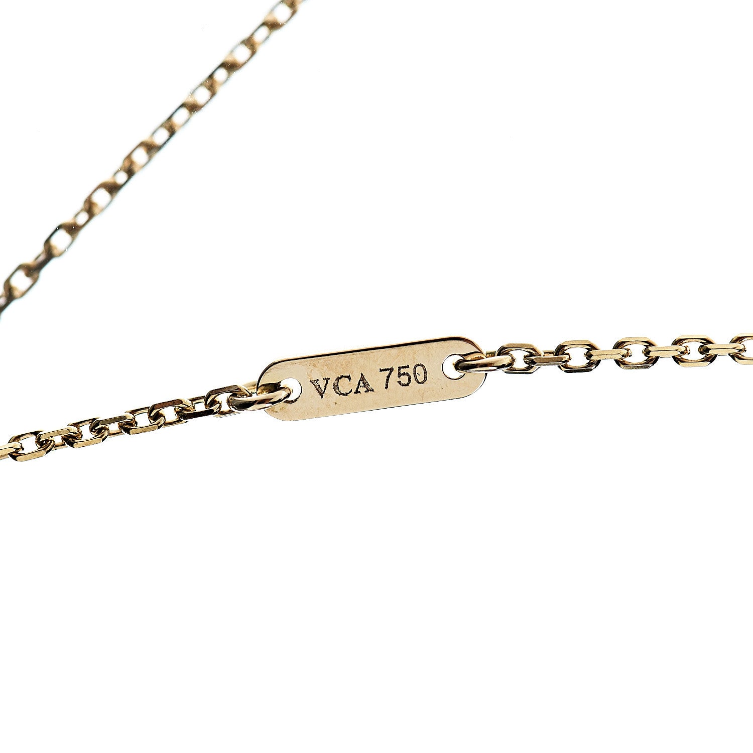 Van Cleef & Arpels 18K Yellow Gold Mother of Pearl Sweet Alhambra Butterfly Pendant Necklace 5 of 5