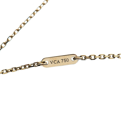 Van Cleef & Arpels 18K Yellow Gold Mother of Pearl Sweet Alhambra Butterfly Pendant Necklace 5 of 5