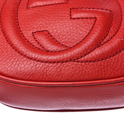 Gucci Pebbled Calfskin Mini Soho Chain Bag Tabasco Red 11 of 13