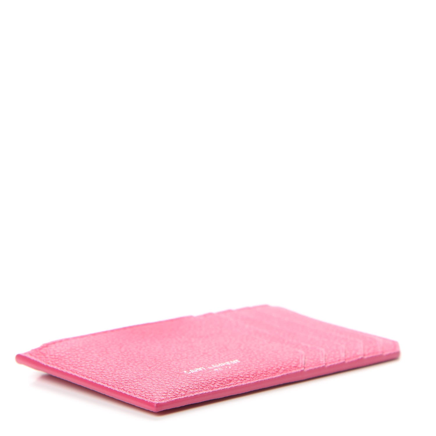 Saint Laurent Grained Calfskin 5 Fragments Zip Pouch Card Holder Bubblegum 4 of 8
