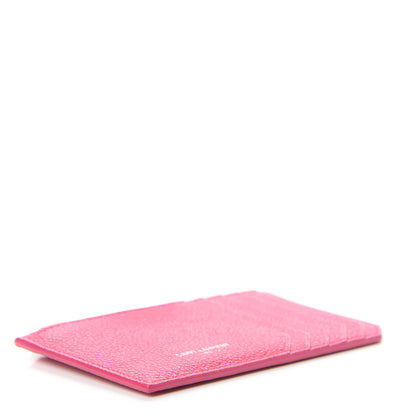 Saint Laurent Grained Calfskin 5 Fragments Zip Pouch Card Holder Bubblegum 4 of 8