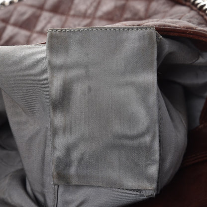 Chanel Crumpled Lambskin Quilted Maxi Chain Around Flap Dark Brown 12 of 12