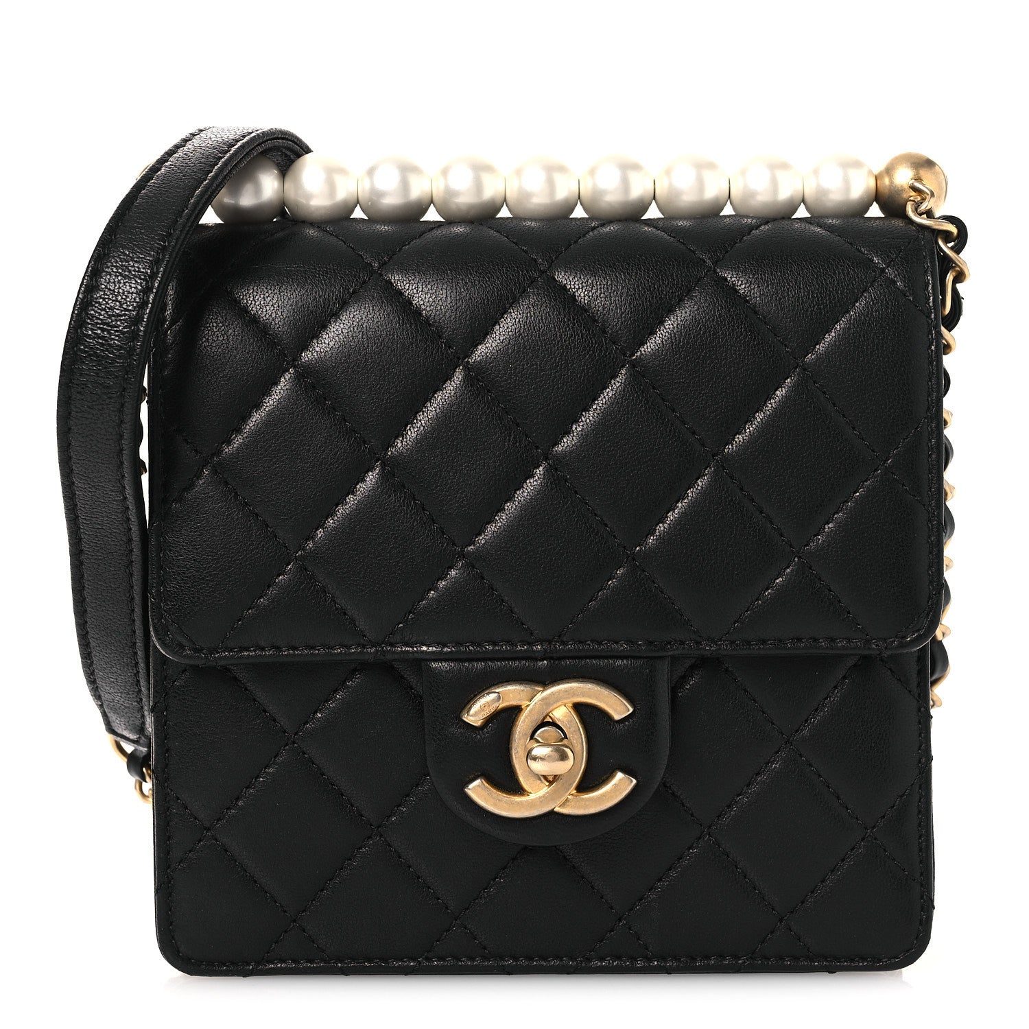 CHANELレディース Chanel Goatskin Quilted Chic Pearls Flap Black 1859494 – FASHIONPHILE