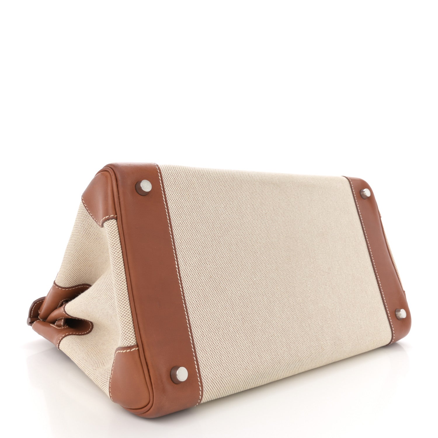 Hermes Toile Barenia Birkin 35 Fauve 4 of 12