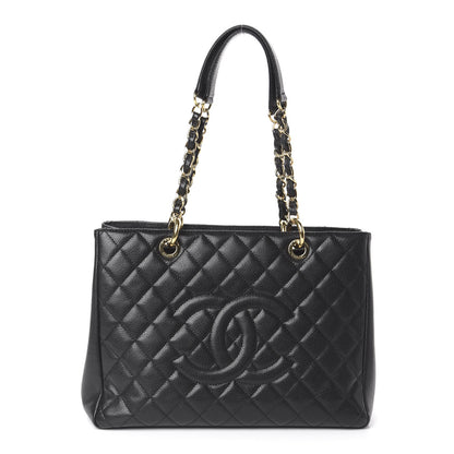 Chanel Caviar Quilted Grand Shopping Tote GST Black 1 of 9