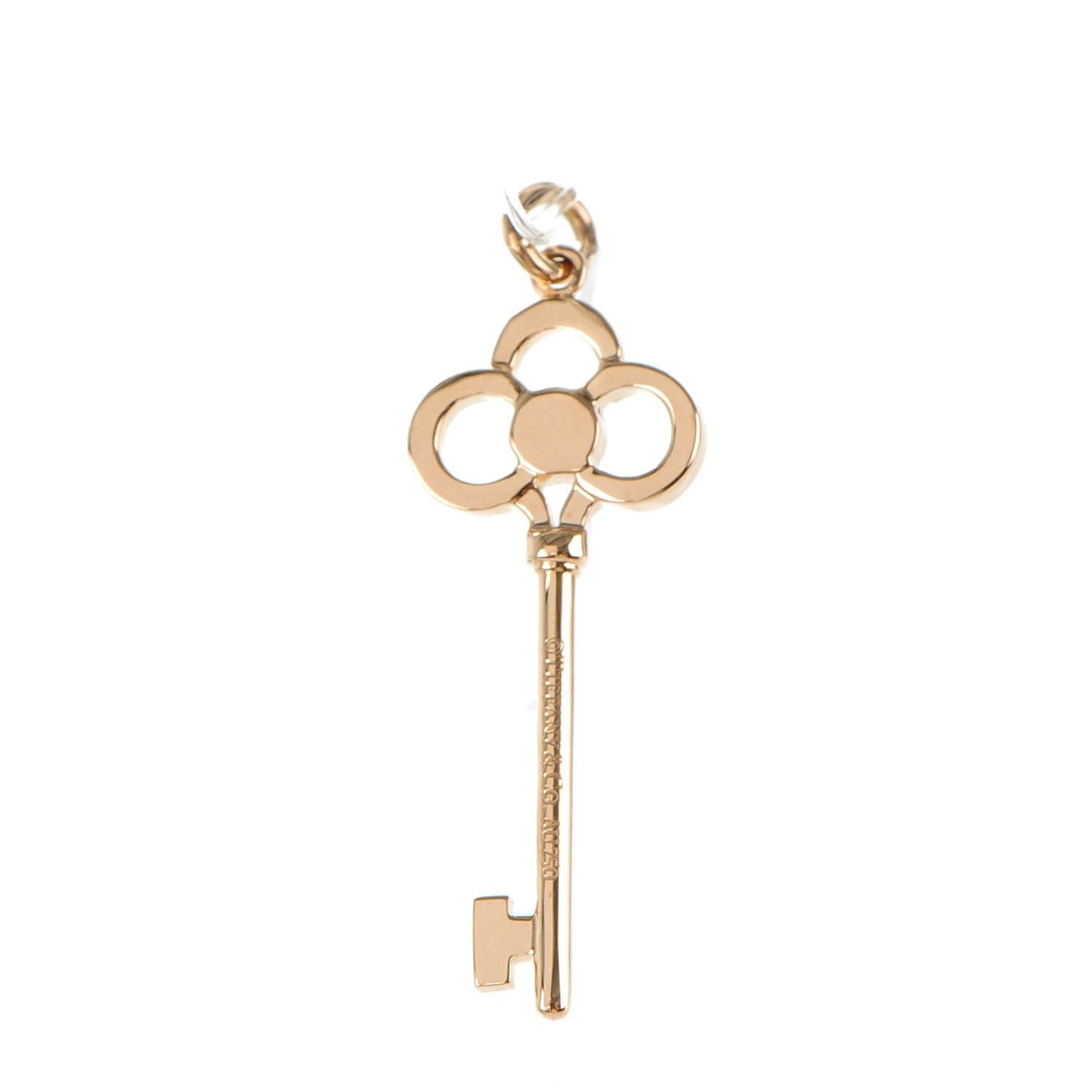 18K Rose Gold Diamond Crown Key Pendant