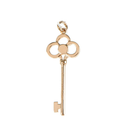 Tiffany 18K Rose Gold Diamond Crown Key Pendant 3 of 5