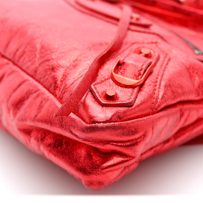 Balenciaga Metallic Chevre Classic Hardware Mini Classique First Red 9 of 9