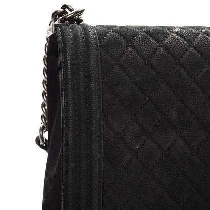 Chanel Iridescent Caviar Quilted Large Boy Flap Black 15 of 16