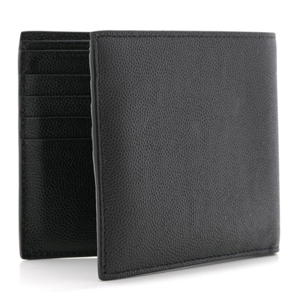 Saint Laurent Grain De Poudre Monogram Monochrome Bifold Wallet Black 3 of 6