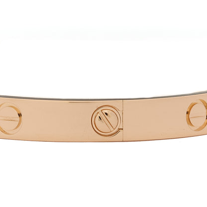 Cartier 18K Pink Gold 4 Diamond LOVE Bracelet 17 6 of 8