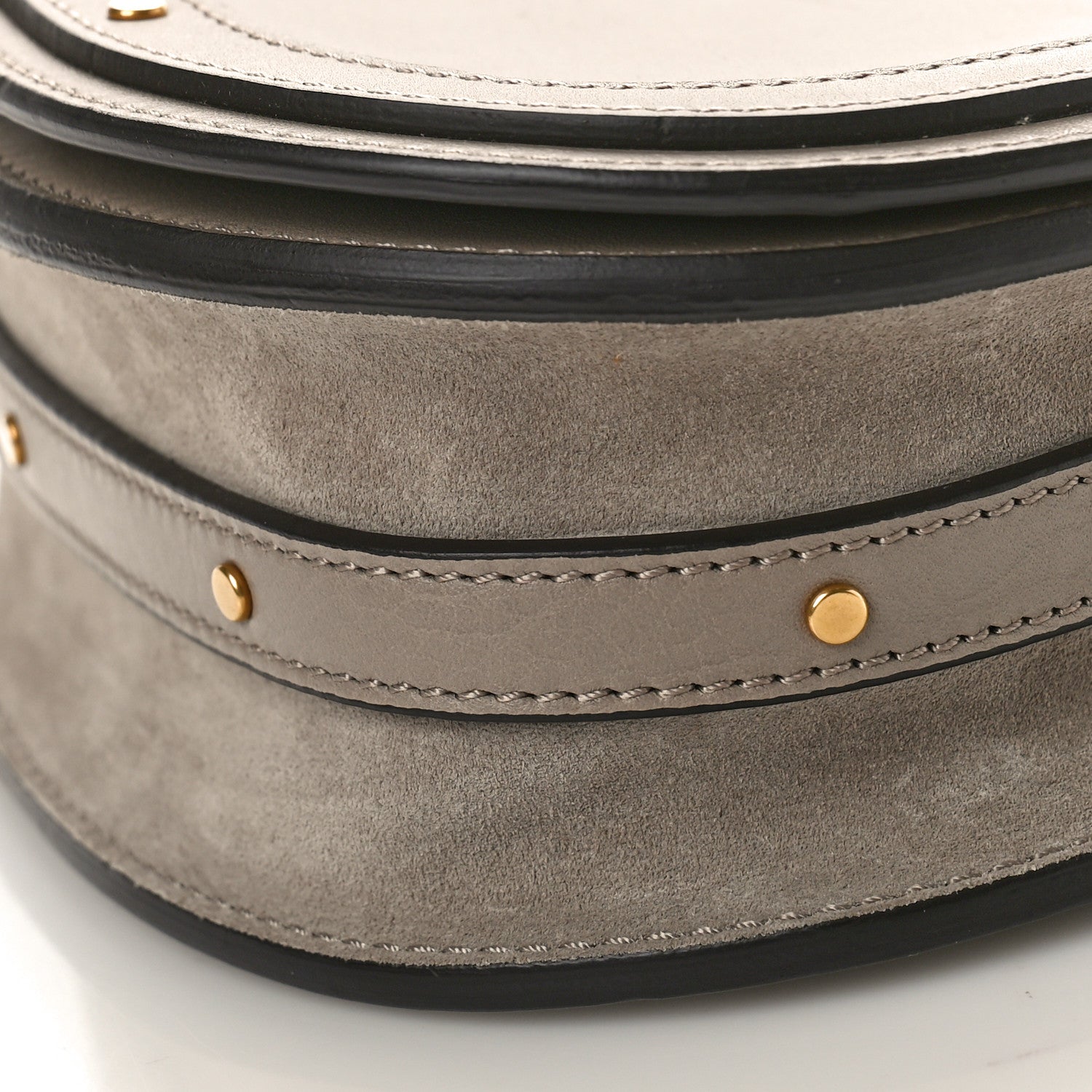 Chloe Calfskin Suede Small Nile Bracelet Bag Motty Grey 9 of 10