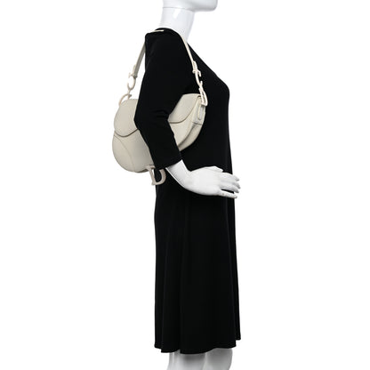 Christian Dior Ultra Matte Calfskin Saddle Bag Off White 2 of 11