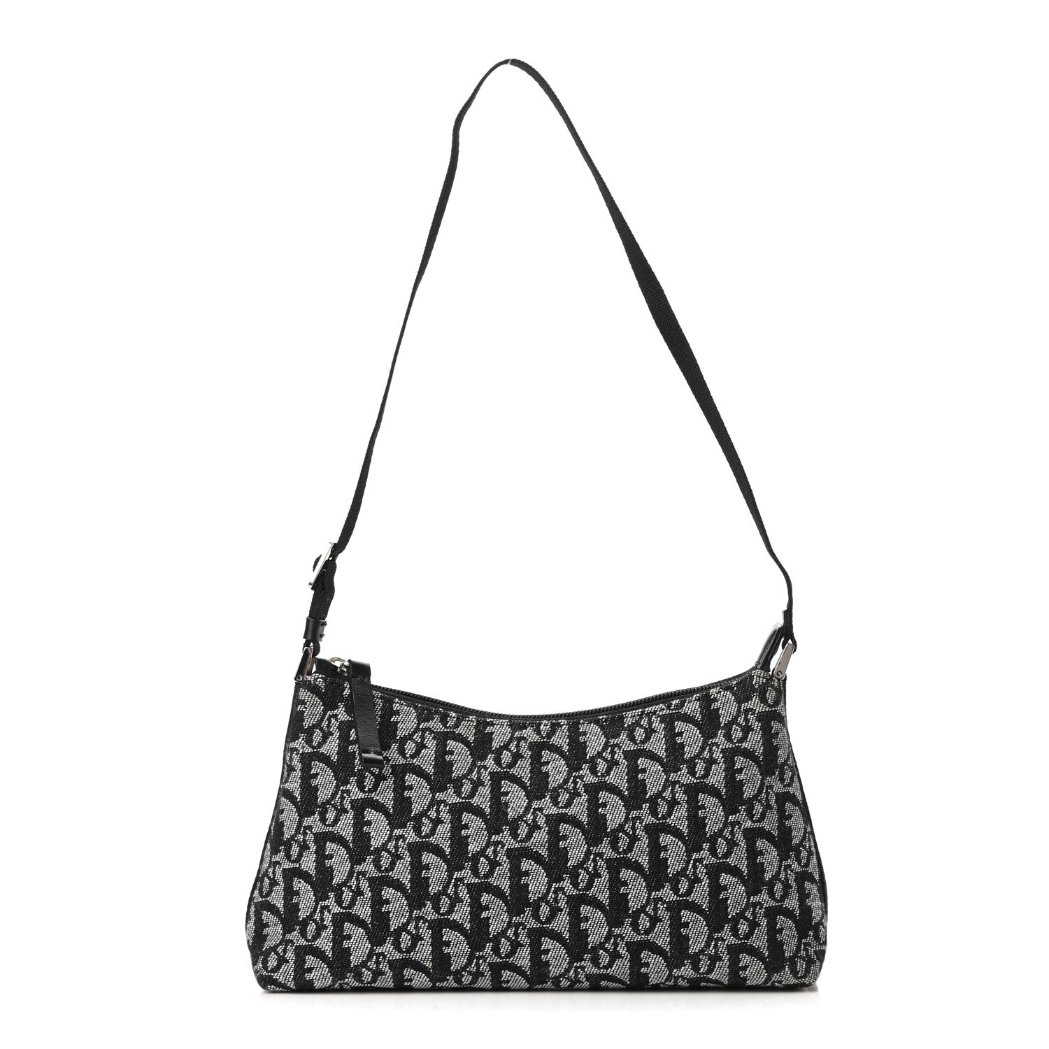 Christian Dior Monogram Shoulder Bag Pochette Black 1 of 10