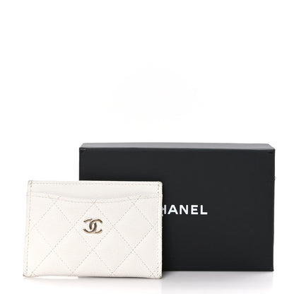Chanel Caviar Quilted Card Holder White 14 of 14