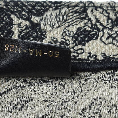 Christian Dior Canvas Embroidered Large Dioriviera Toile De Jouy Book Tote Black 7 of 12