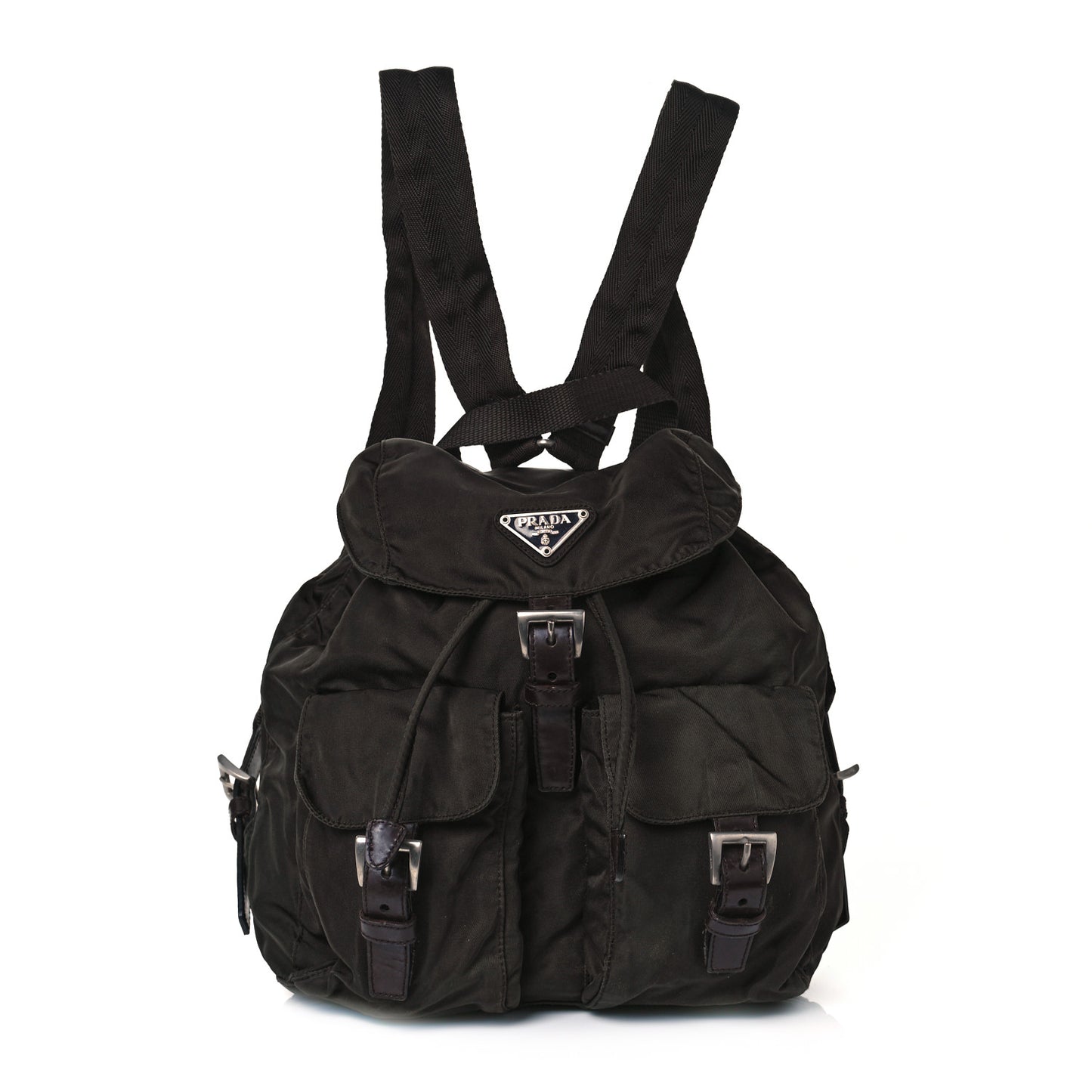 Nylon Vela Small Backpack Ebano