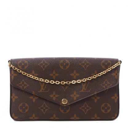 Louis Vuitton Monogram Pochette Felicie Chain Wallet Fuchsia 3 of 9
