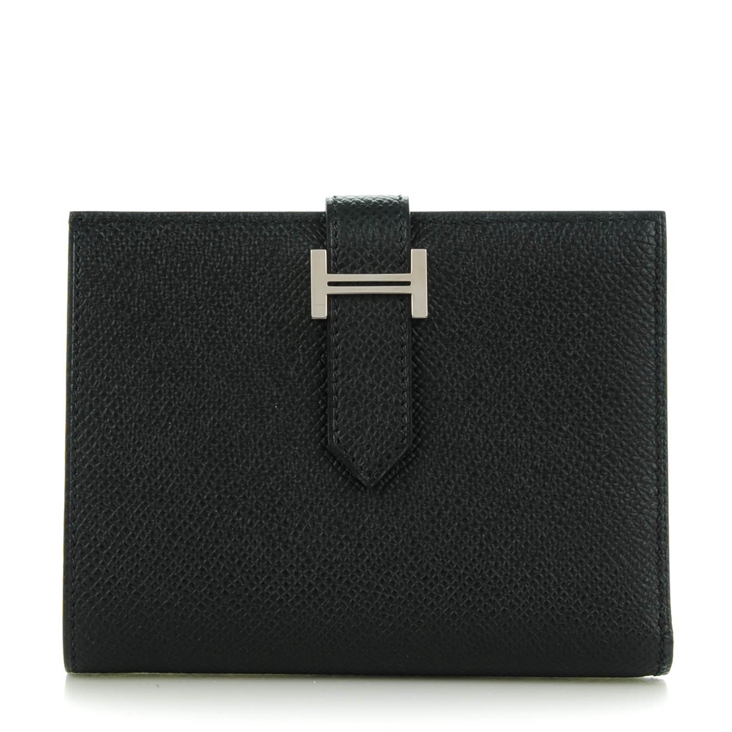 Hermes Epsom Bearn Compact Wallet Black 1 of 10