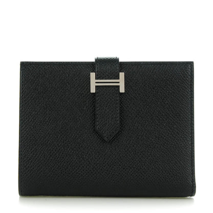 Hermes Epsom Bearn Compact Wallet Black 1 of 10