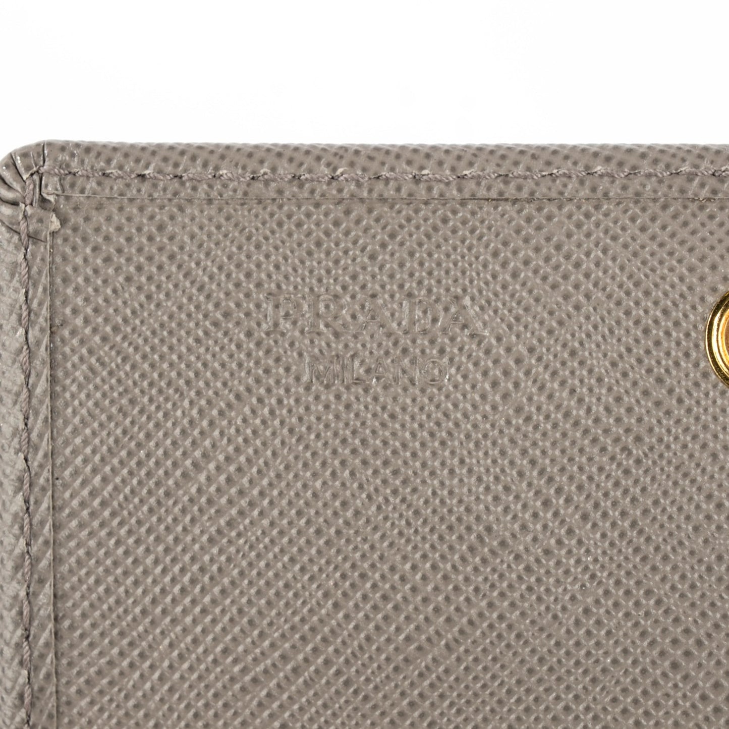 Saffiano Metal Bi-Fold Card Holder Wallet Argilla