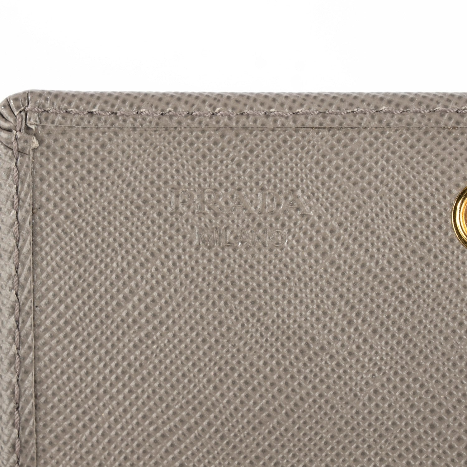 Prada Saffiano Metal Bi-Fold Card Holder Wallet Argilla 9 of 10