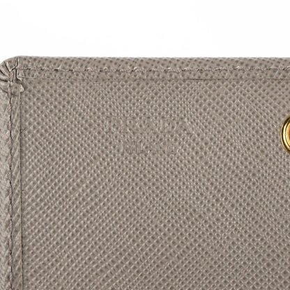 Prada Saffiano Metal Bi-Fold Card Holder Wallet Argilla 9 of 10