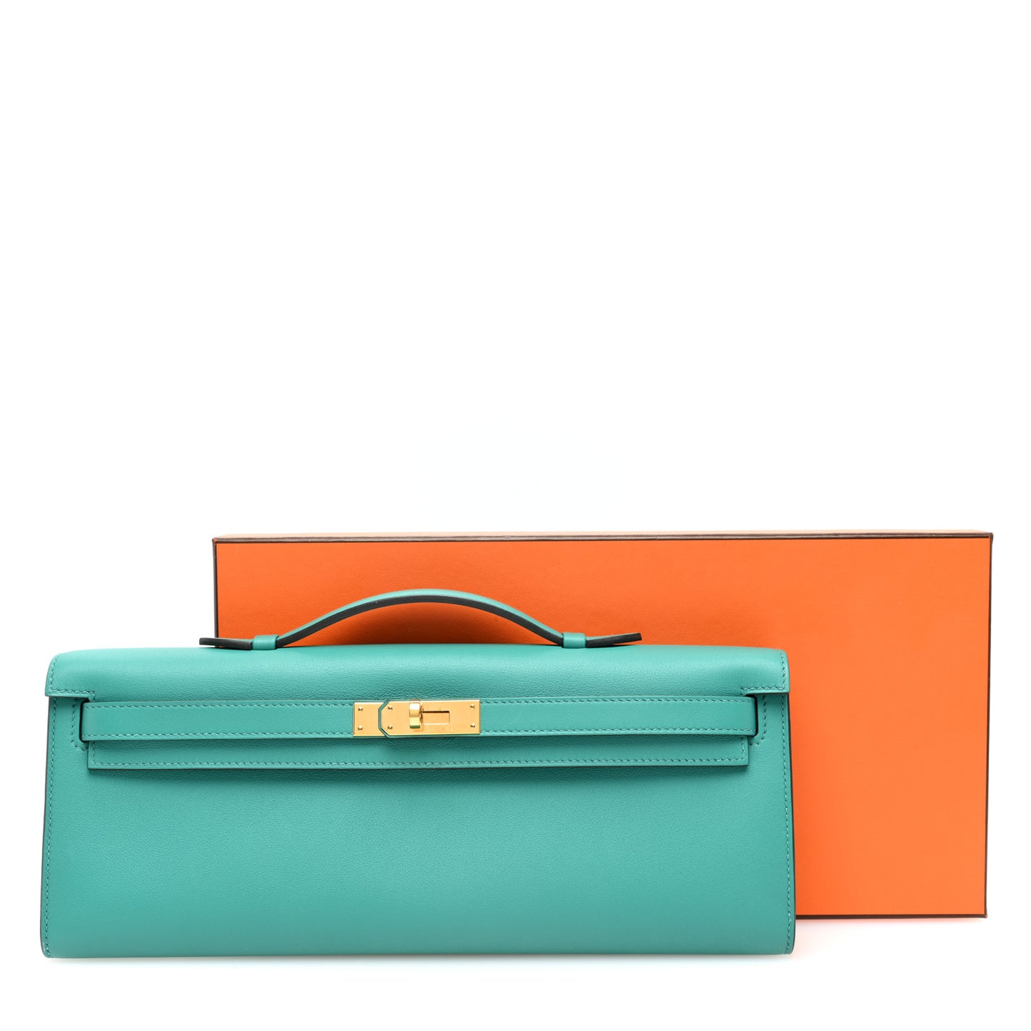 Swift Kelly Cut Clutch Pochette Vert Verone