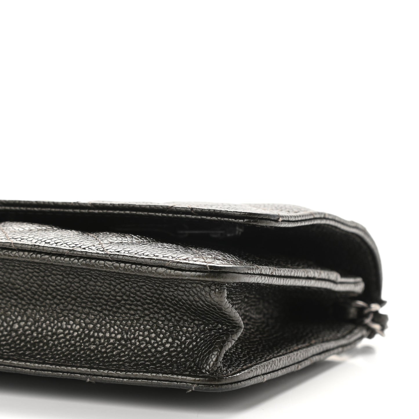Caviar Quilted Wallet On Chain WOC Dark Green