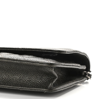 Chanel Caviar Quilted Wallet On Chain WOC Dark Green 9 of 9
