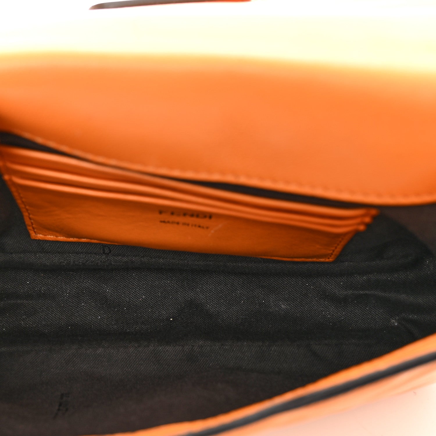 Fendi Nappa FF 1974 Embossed Mini Baguette Clementine 6 of 11