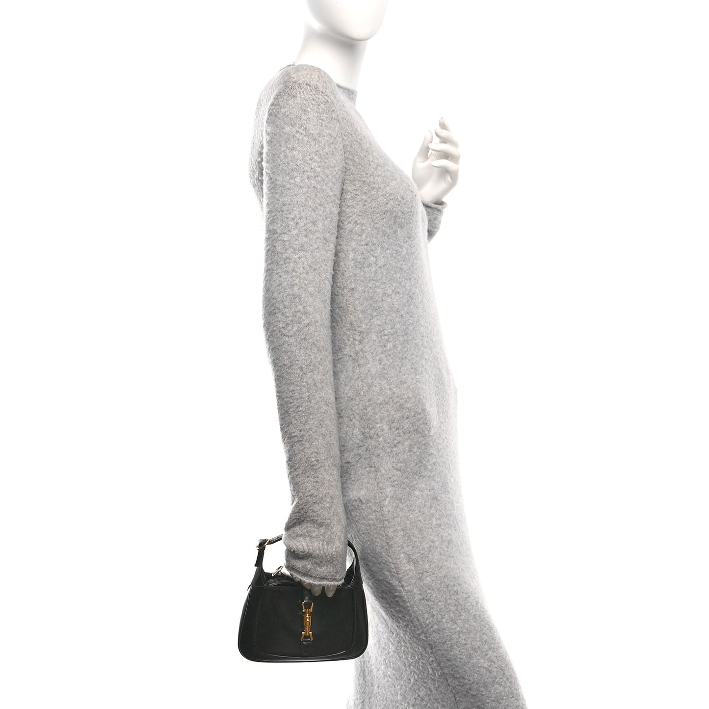 Boarded Dyana Lux Calfskin Mini Jackie 1961 Hobo Black