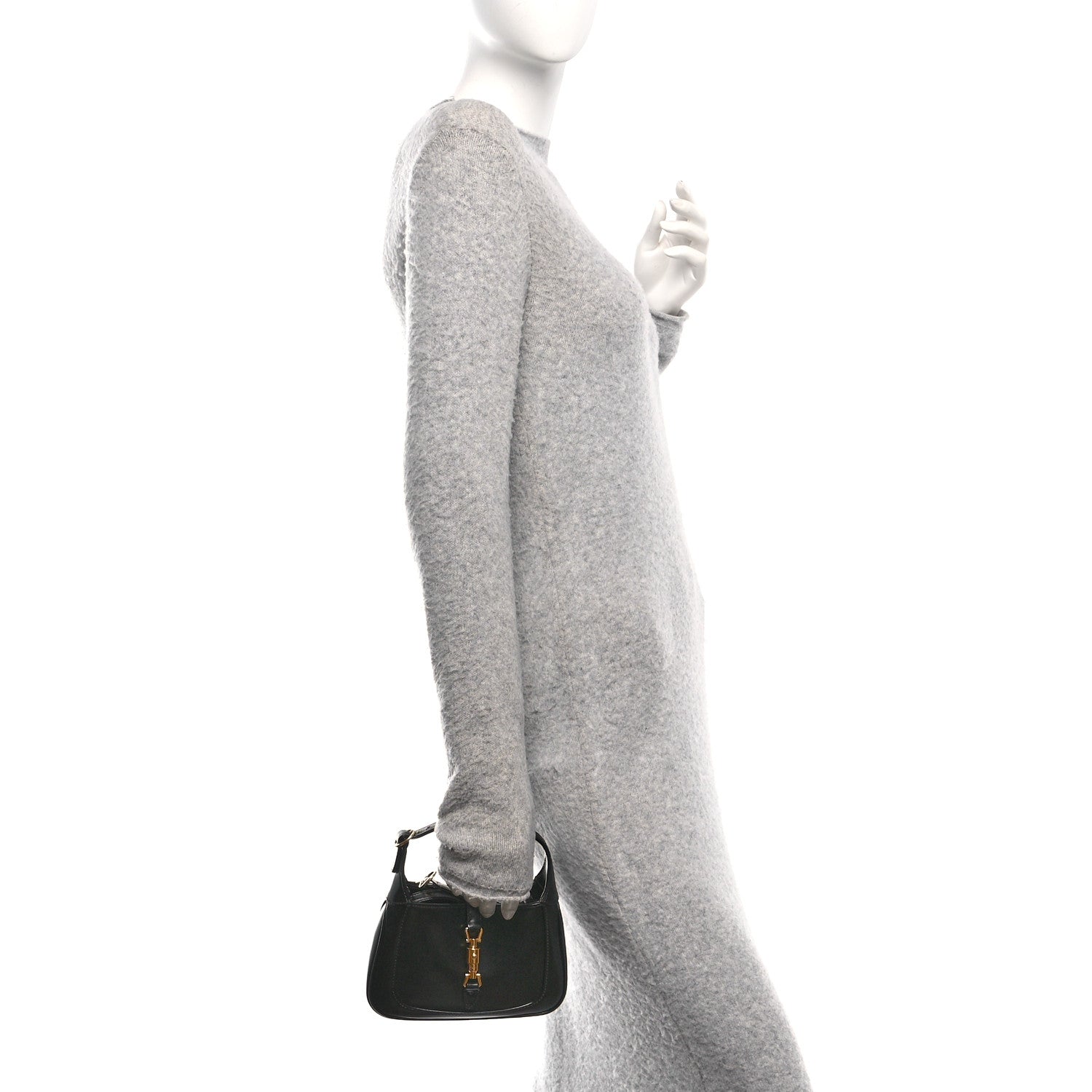 Gucci Boarded Dyana Lux Calfskin Mini Jackie 1961 Hobo Black 2 of 11