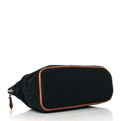 Hermes Cotton Canvas Bolide Travel Cosmetic Pouch MM Black 4 of 11
