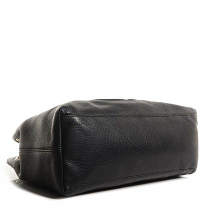 Gucci Pebbled Calfskin Medium Soho Chain Shoulder Bag Black 4 of 7