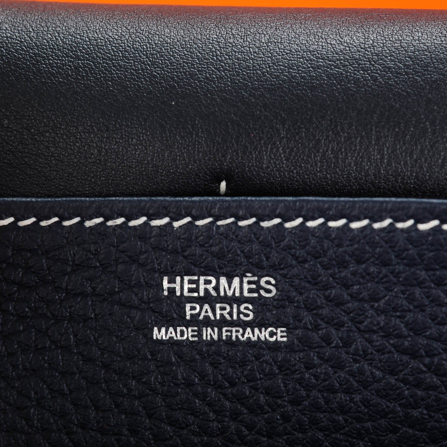 Hermes Taurillon Clemence Halzan 31 GM Bleu Nuit Indigo 6 of 8