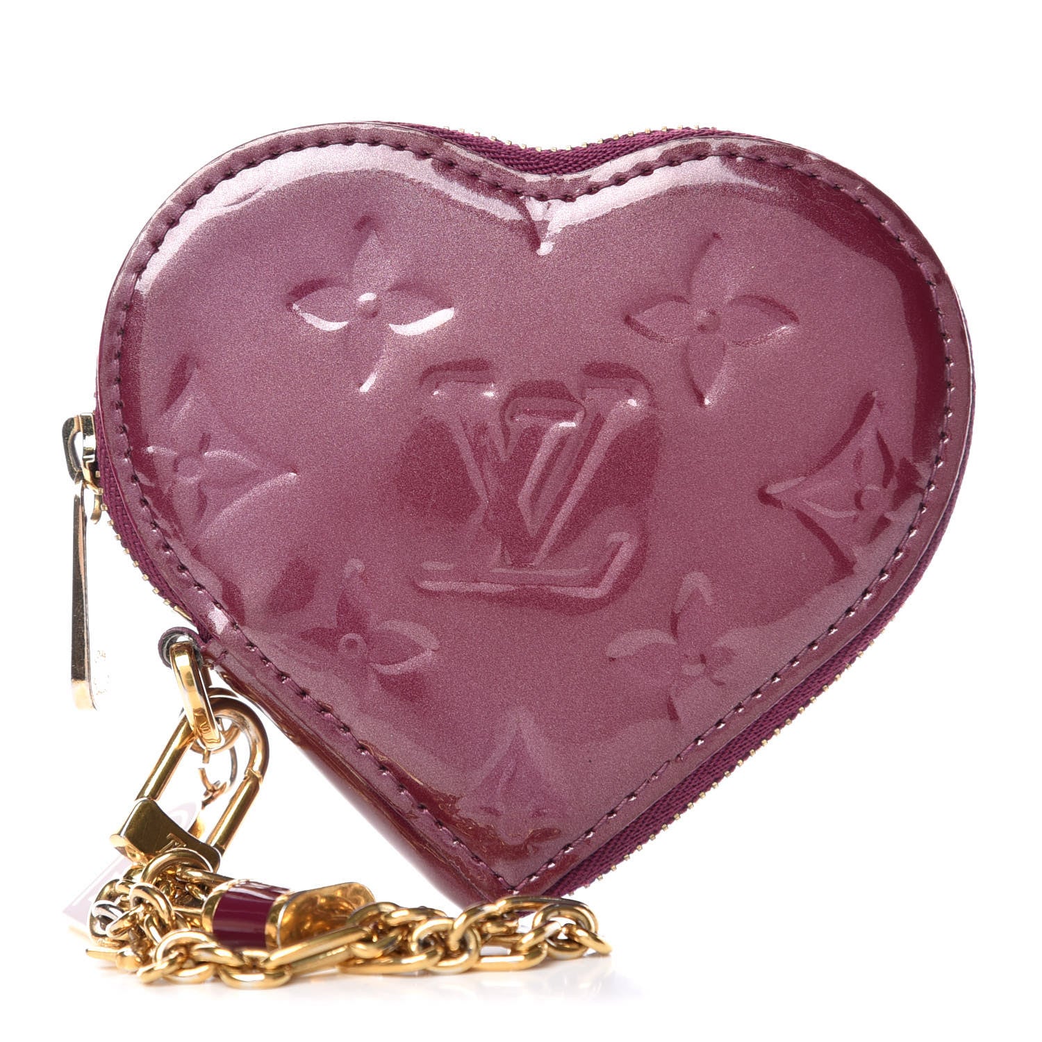 Louis Vuitton Vernis Heart Coin Purse Violet 1 of 8