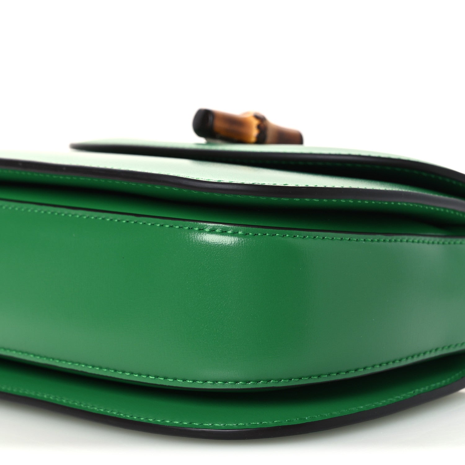 Gucci Boarded Dyana Lux Calfskin Web Small Bamboo 1947 Top Handle Bag Spring Green 10 of 10