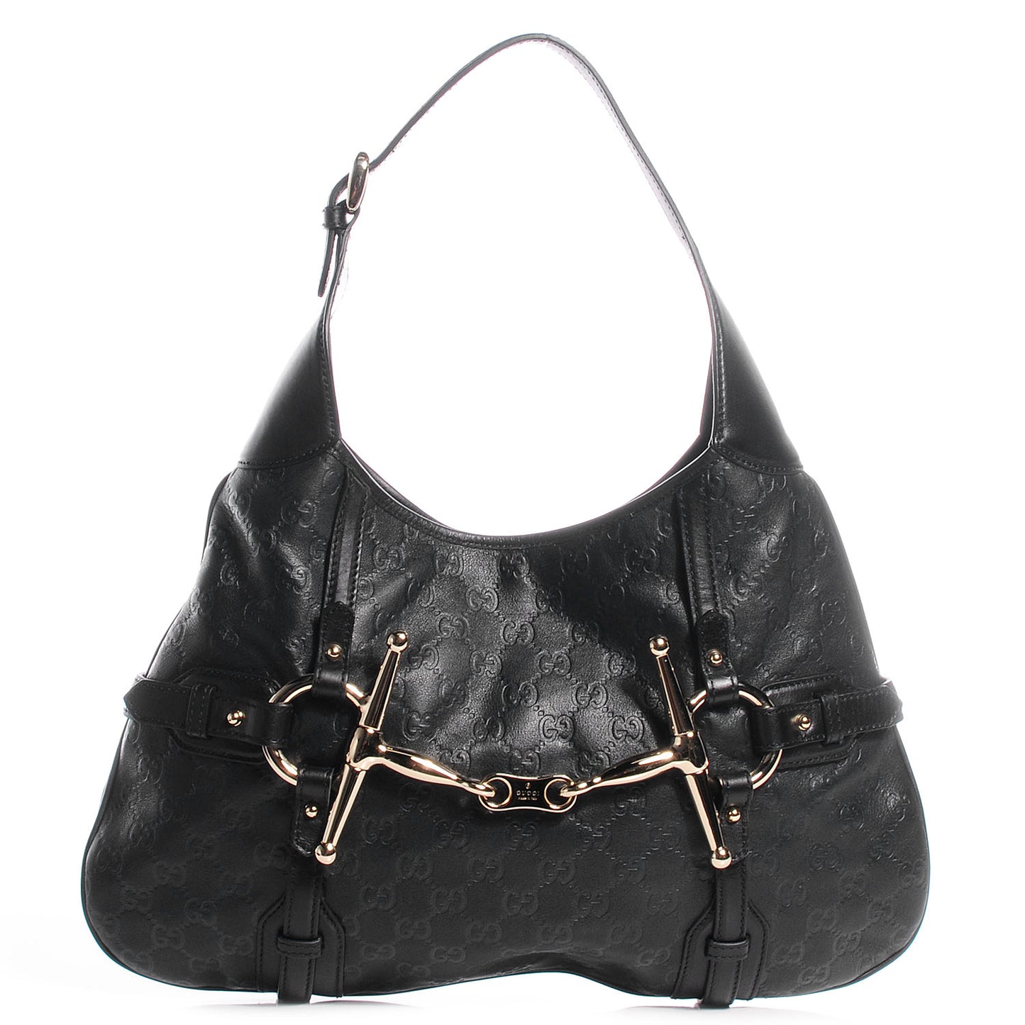 Guccissima 85th Anniversary Horsebit Hobo Black