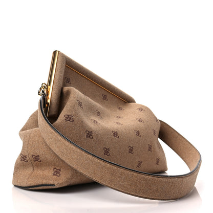 Fendi Flannel Karligraphy Embroidered Medium Fendi First Camel 3 of 6