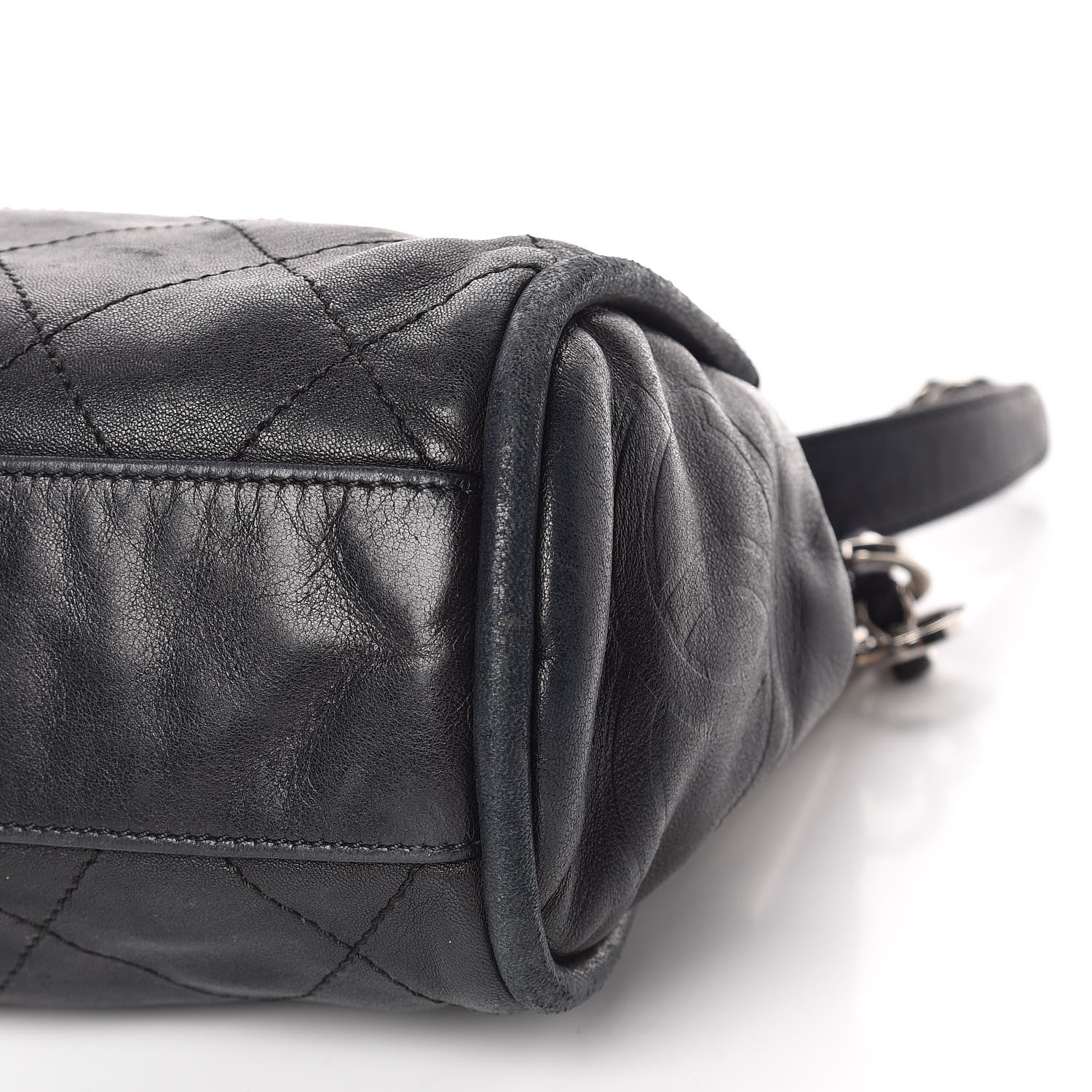 Chanel Lambskin Stitched Medium Ultimate Soft Tote Black 10 of 12