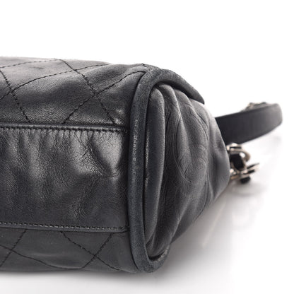 Chanel Lambskin Stitched Medium Ultimate Soft Tote Black 10 of 12