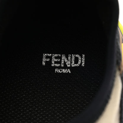 Fendi Technical Mesh Lycra FFreedom Patchwork Sneakers 36.5 Nude Tobacco Black 7 of 9