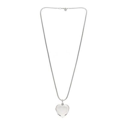 Tiffany Sterling Silver Large Heart Locket Pendant Necklace 3 of 5